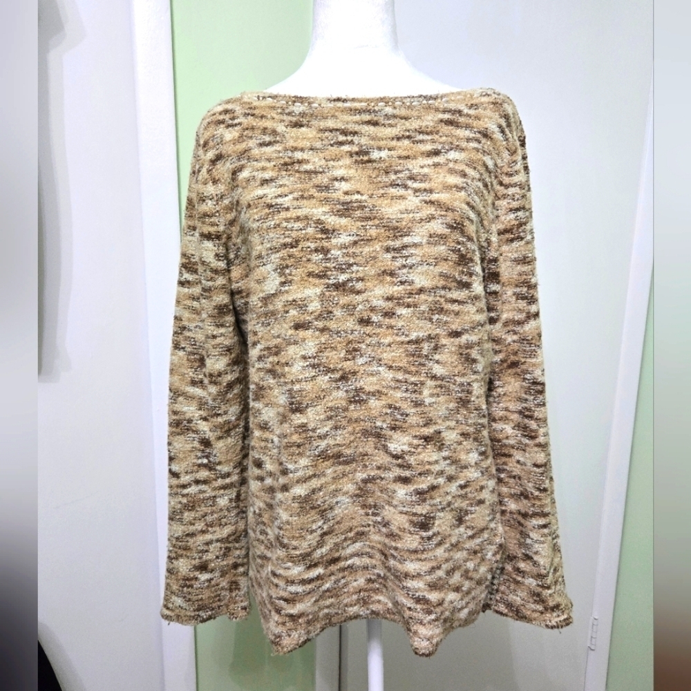 J.h. collectibles boat neck long sleeve sweater size large